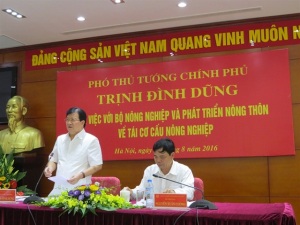 Thiết kế khung chính sách đáp ứng ba trụ cột tái cấu trúc nông nghiệp